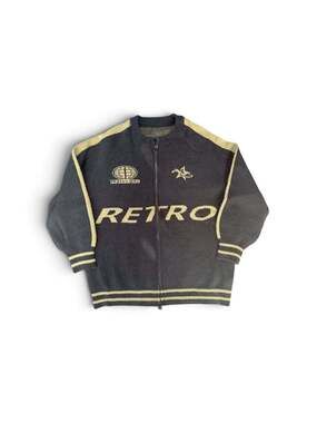 Retro Pretty Girl Dual Zipper Sweater in Black and Green